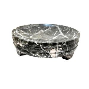 Green Marble Decorative Footed Bowl